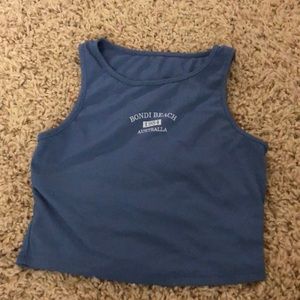 Blue bondi beach tank top